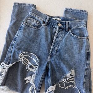 PacSun super distressed high rise jeans